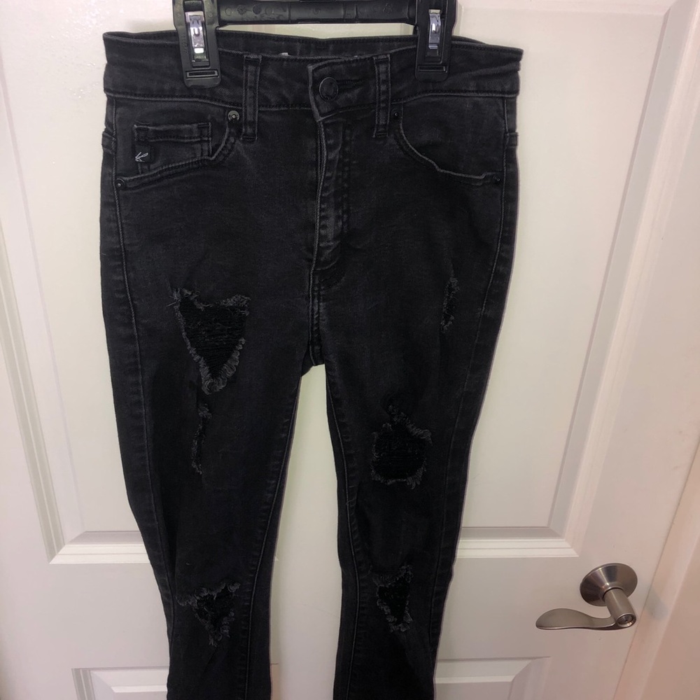 Kancan Distressed Black Skinny Jeans SIZE 1/24